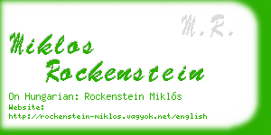 miklos rockenstein business card