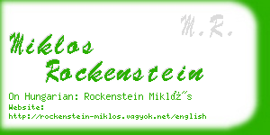 miklos rockenstein business card
